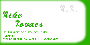 mike kovacs business card